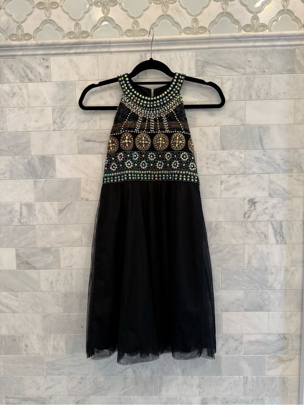 NWT Beaded Halter Hoco/Party Dress